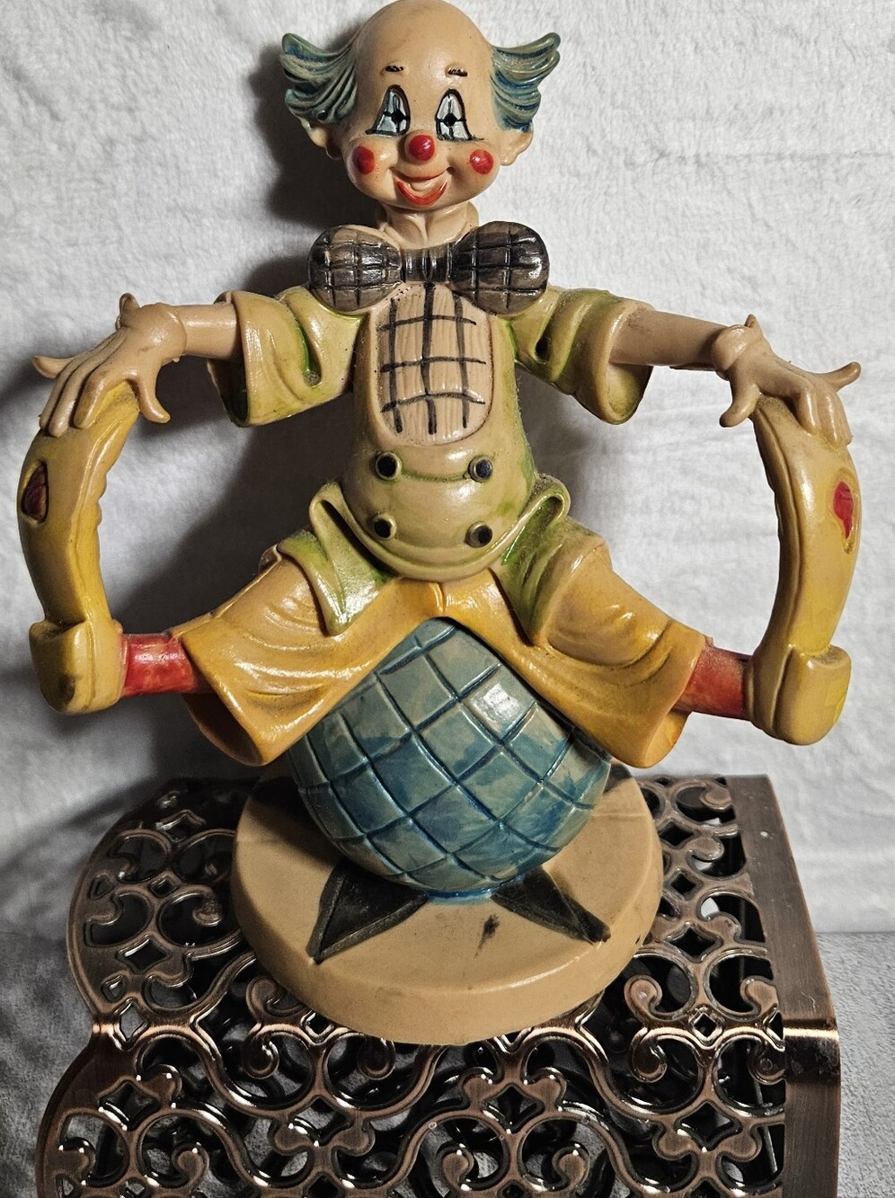 Vintage  Italy Clown Sitting on a Ball